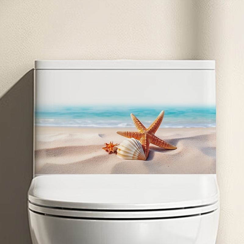 

- Lid Decal - Starfish & , -adhesive Bathroom