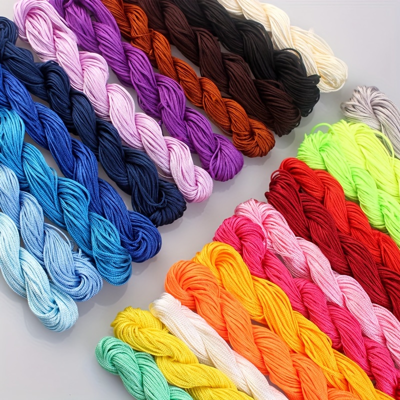 

Nylon Chinese Knot Cord, 1mm Diameter, 20m Length Each, Non-elastic Abrasion Resistant Beading Thread For Diy Bracelets, Necklaces, Jewelry Making Supplies, Assorted Colors