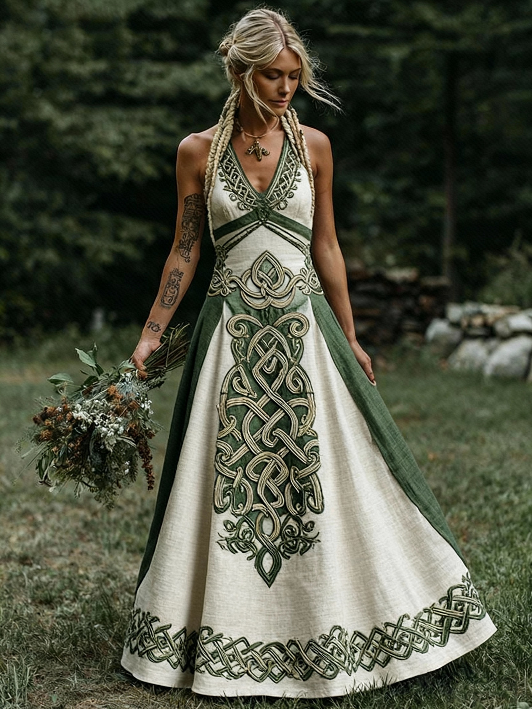 item picture directional womens fashion vintage ethnic viking geometric pattern printed v neck sleeveless dress