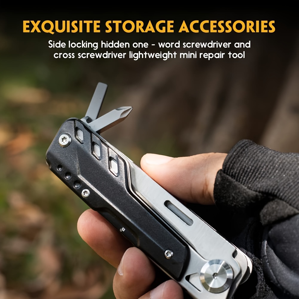 Multitool Knife 16 In 1 Pocket Multitool With 3 Large Blade Safety Locking  Design Multitool Plier Durable Nylon Sheath For Outdoor Camping Fishing  Survival Hiking - Sports & Outdoors - Temu