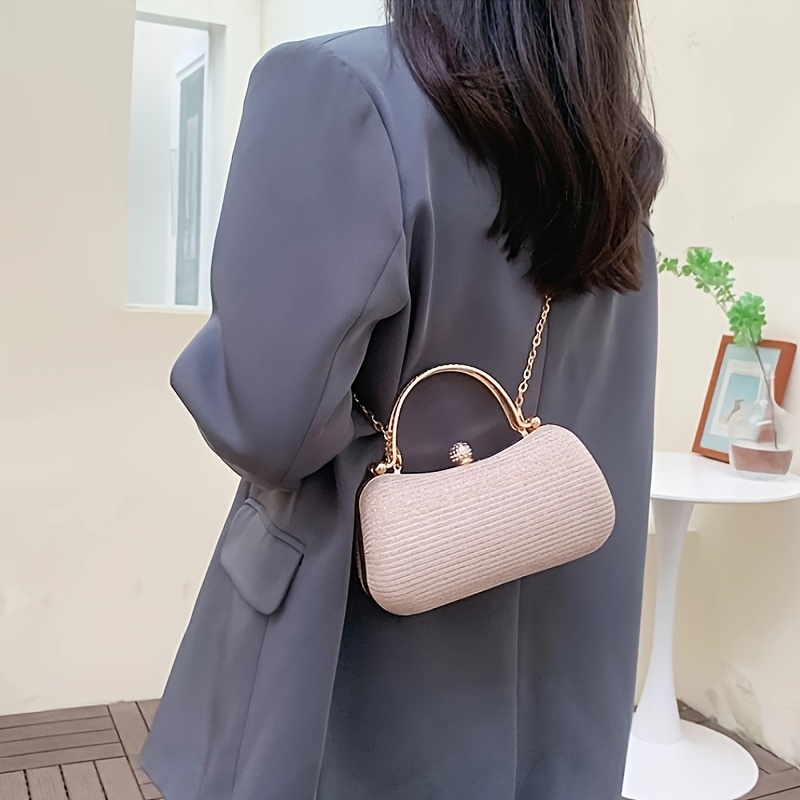 TEMU 2026 Women's Bag Small Bag With Lock Single Shoulder Chain Crossbody Bag/sparkling Rhinestone Women's Evening Bag, Sparkling Chain Crossbody