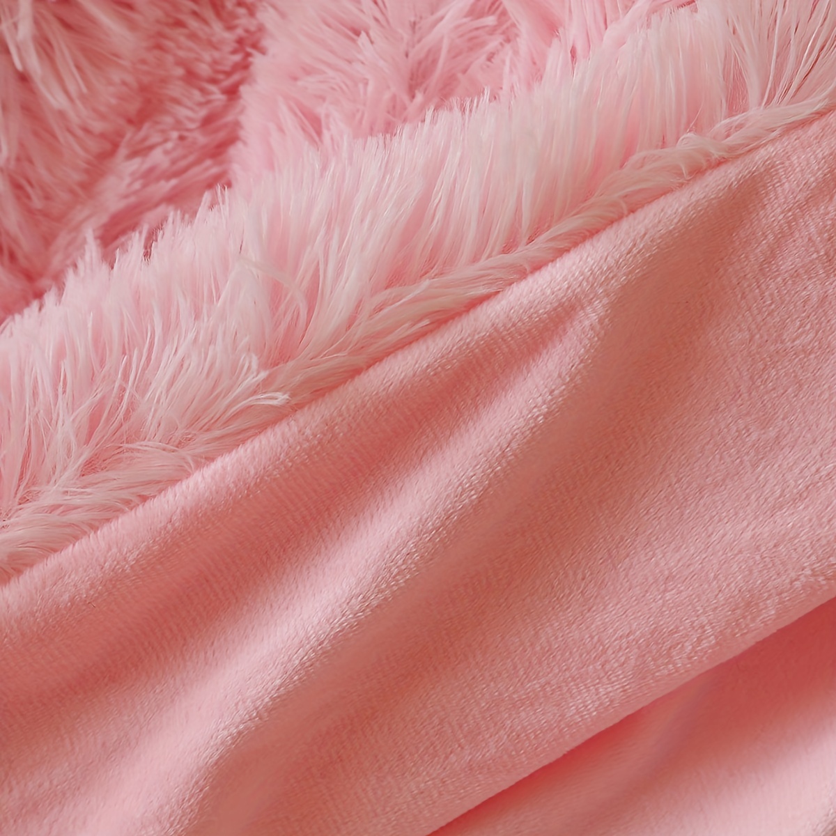 NEWCOSPLAY Rosa Strickdecke – Superweicher Plüsch-Überwurf Queen Size 228x228 Cm Für Couch & Bett