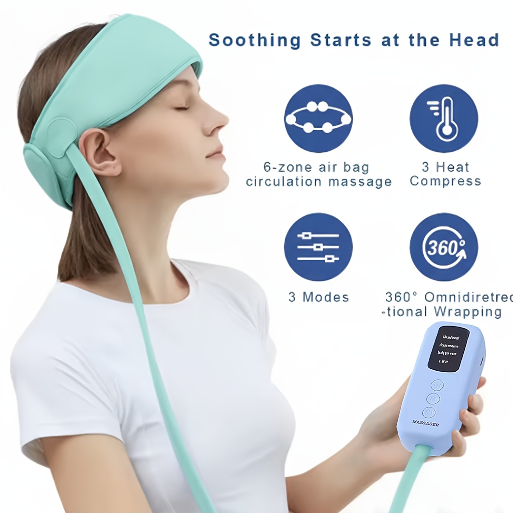fully automatic electric head massager with   and compression for acupressure a portable rechargeable usb powered scalp massager suitable for   men and women ergonomically designed for   and eyes Product details 8
