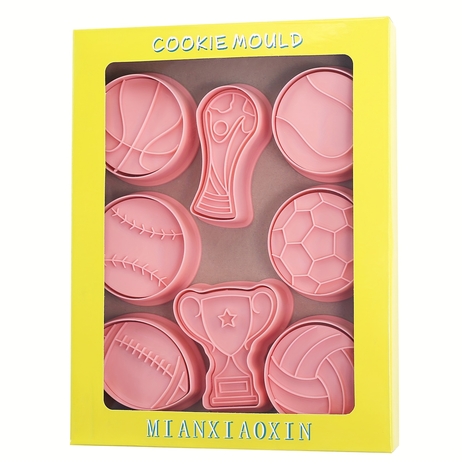 Image of 8pcs Sports-themed Cookie Cutters - Football, , Baseball, Basketball, Volleyball Baking Molds For Fondant, Sugar, And Dough - Perfect For Birthday, Holiday Baking, Celebrations And Party Decorations
