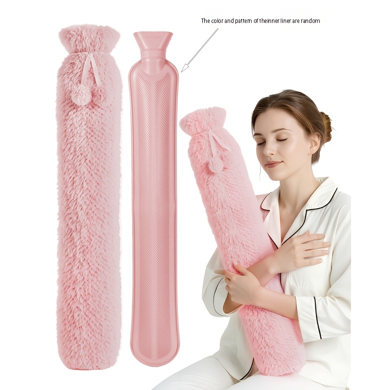 Extra Long 2l Hot Water With Super Soft Fleece Cover | 72cm/32.28inch, Durable Rubber, Ideal For Back & Body, Perfect Winter Christmas Gift