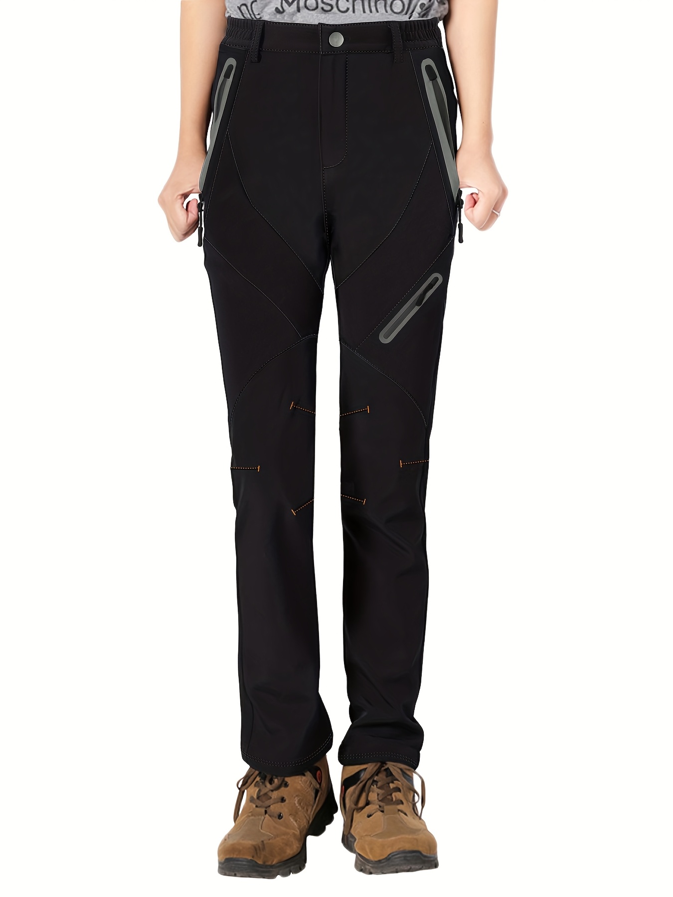 womens fleece lined insulated softshell ski pants full zip Temu