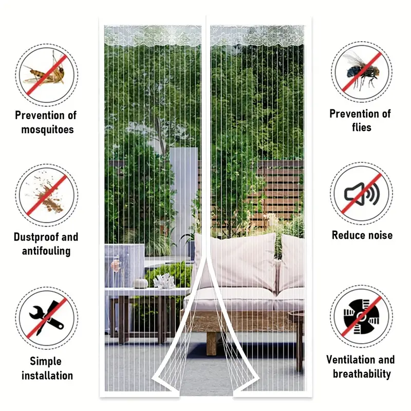 Magnetic Screen Door Curtain Anti mosquito Net Fly Insect - Temu