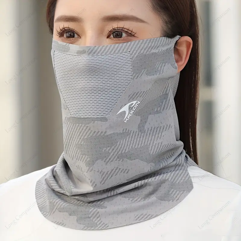 1pc unisex summer neck gaiter breathable stretchy seamless face mask for cycling outdoor sports universal headgear stylish neck gaiter details 0