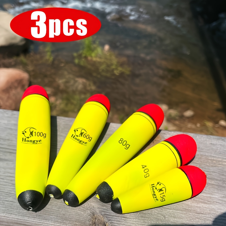 E-shop 3er-Set Vertikale Schwimmposen für Angeln, EVA-Schwimmposen, geeignet für Fernwürfe, für Stauseen Teiche, Gewichtsbereich von 15g bis 100g
