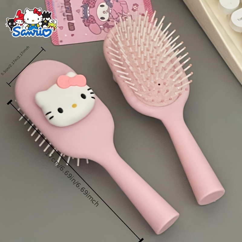 E-shop Hello Kitty Haarbürste - Tragbare Pad Paddle Bürste mit lizenziertem Charakterdesign, robuster ABS-Kunststoffgriff, für feines Haar, ideales