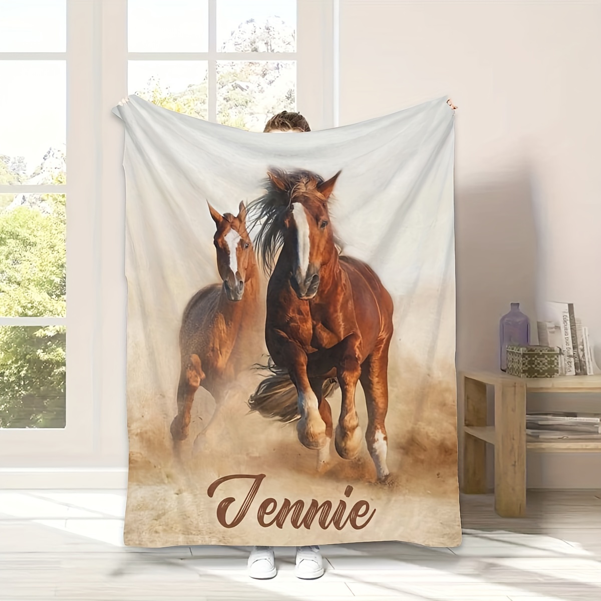 

Blanket - 1pc, Personalized For Sofa, Bed, & - , All-, Hypoallergenic Polyester