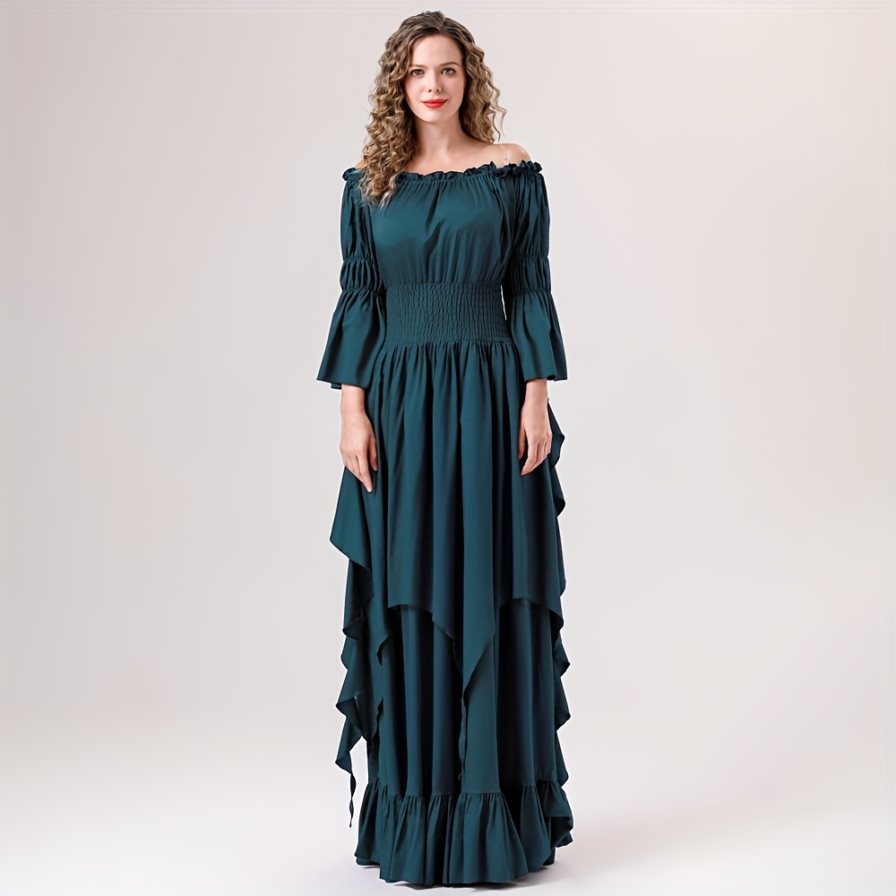 open lace back dress Girls Glitter Off Shoulder Gown by Tiffany Princess 13742 8 / Sky