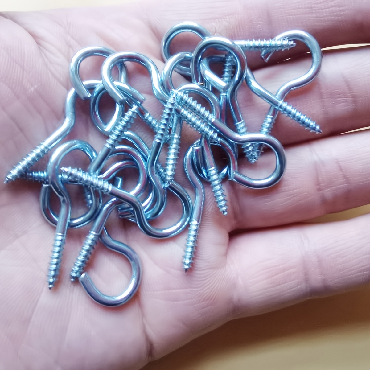 TEMU Set di 20 ganci a in acciaio resistente con viti, ideali per appendere eolici e progetti domestici (disponibili in diverse dimensioni)
