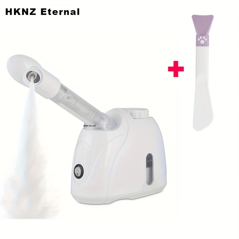 TEMU KSKIN Nano Vaporisateur Visage Portable et Brosse de Masque Facial - Élégant Vaporisateur de Visage Blanc et Noir avec de Chauffée, 110-130V -