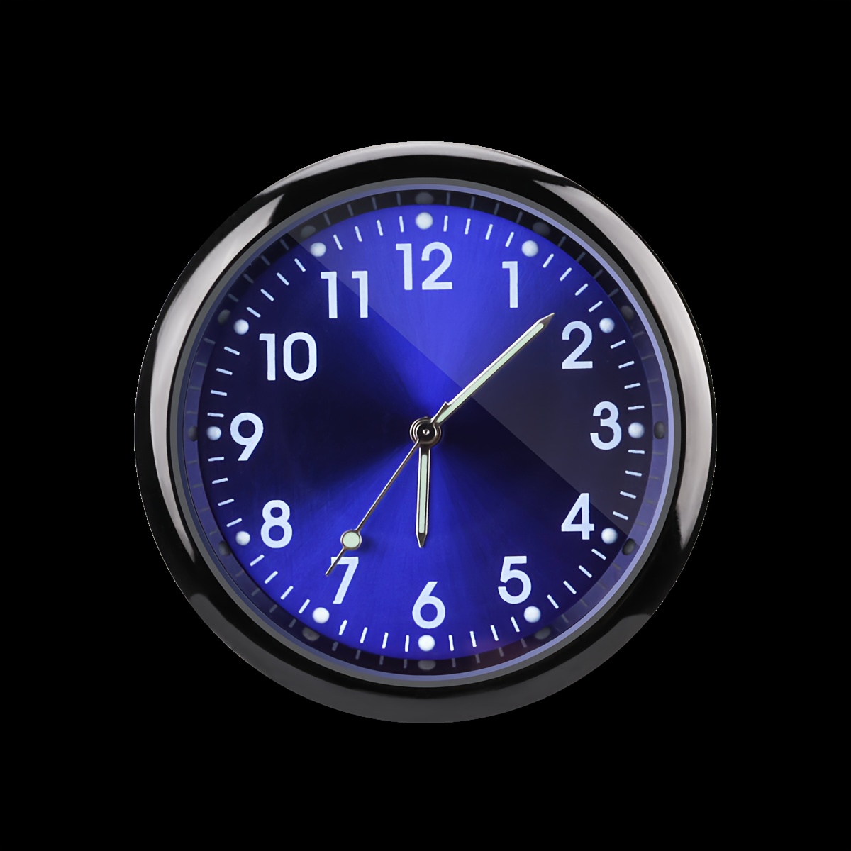 Image of 1 Premium Luminous Mini Quartz Car Clock With Glowing Pointer - Illuminated Dashboard Decoration - Stylish And Accurate, Suitable For High-end Cars - Enhances Of Your , !