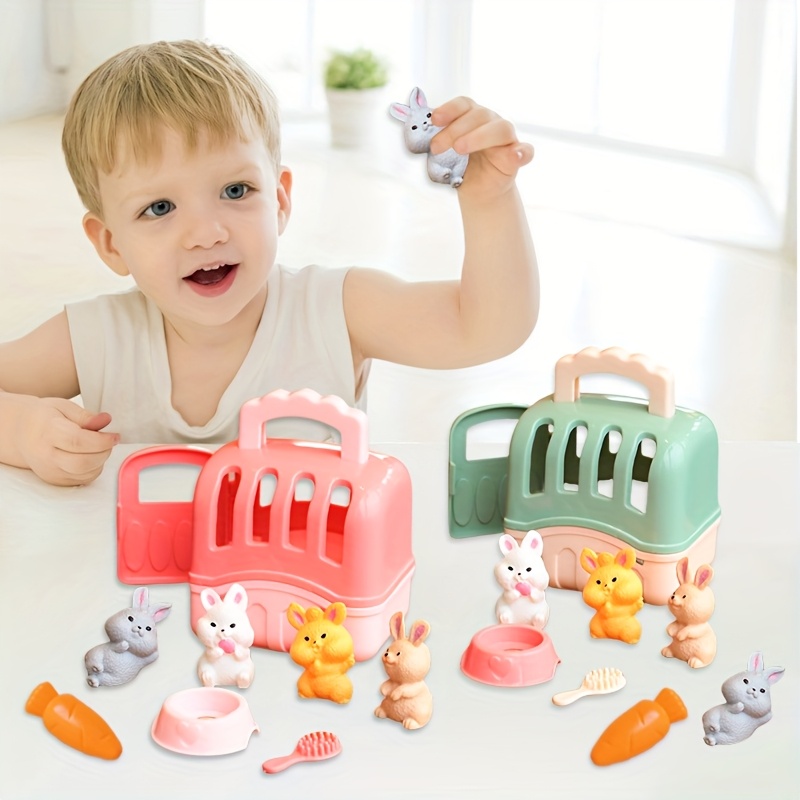 Kids Pretend Play Pet Bunny Toy Set