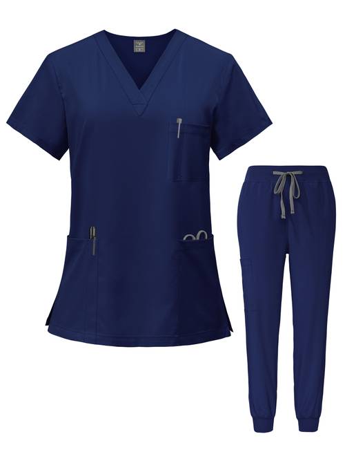 nurse scrubs uniforms v neck top jogger pants scrub sets surgical workwear nursing suit work clothes