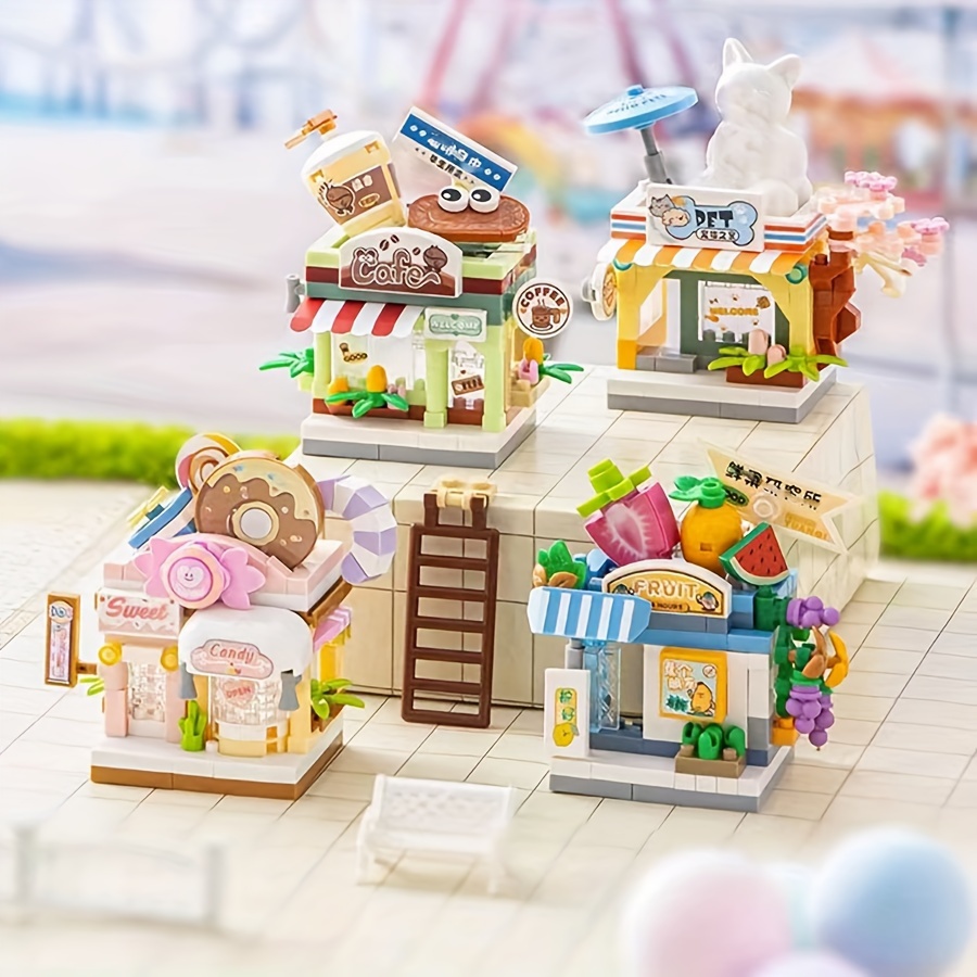 

Miniature Assembled Small Particle Building Blocks Pet Shop Street Scene Assembled Gifts And Gifts Mini Building Three-dimensional Assembled Diy Toys Diamond