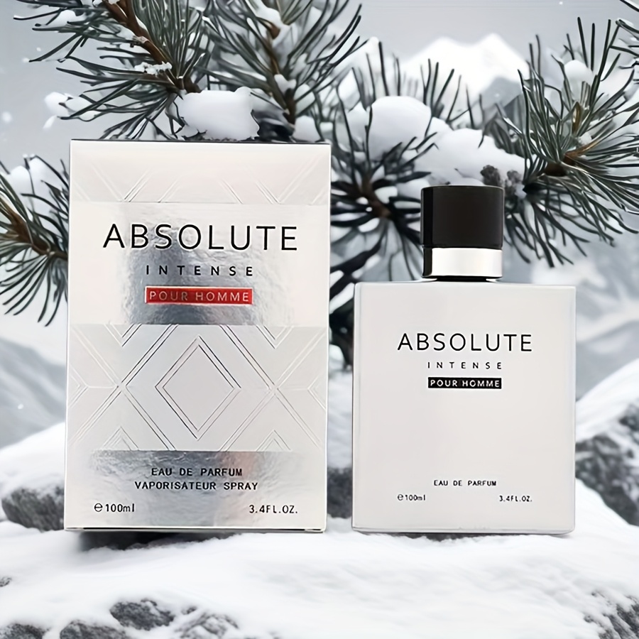 Absolute Intense Men'S Perfume 100ml Eau De Toilette High Quality Men'S Perfume Long-lasting Light Fragrance Ebony Agarwood Woody Fragrance Cologne Holiday Daily Gift
