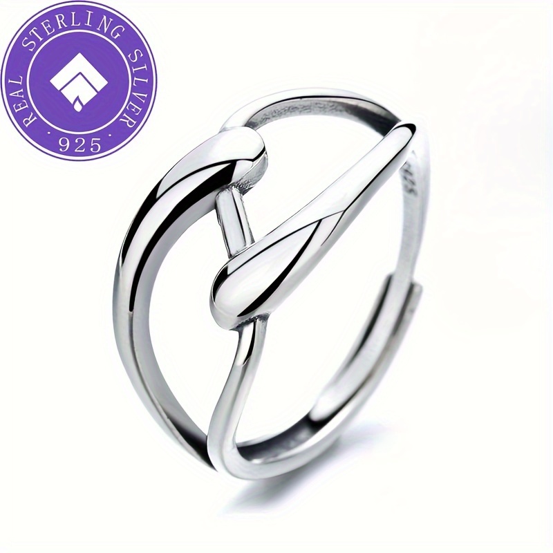 

S925 Silver Simple Index Finger Ring, Fashion Ring For Men, For Vacation