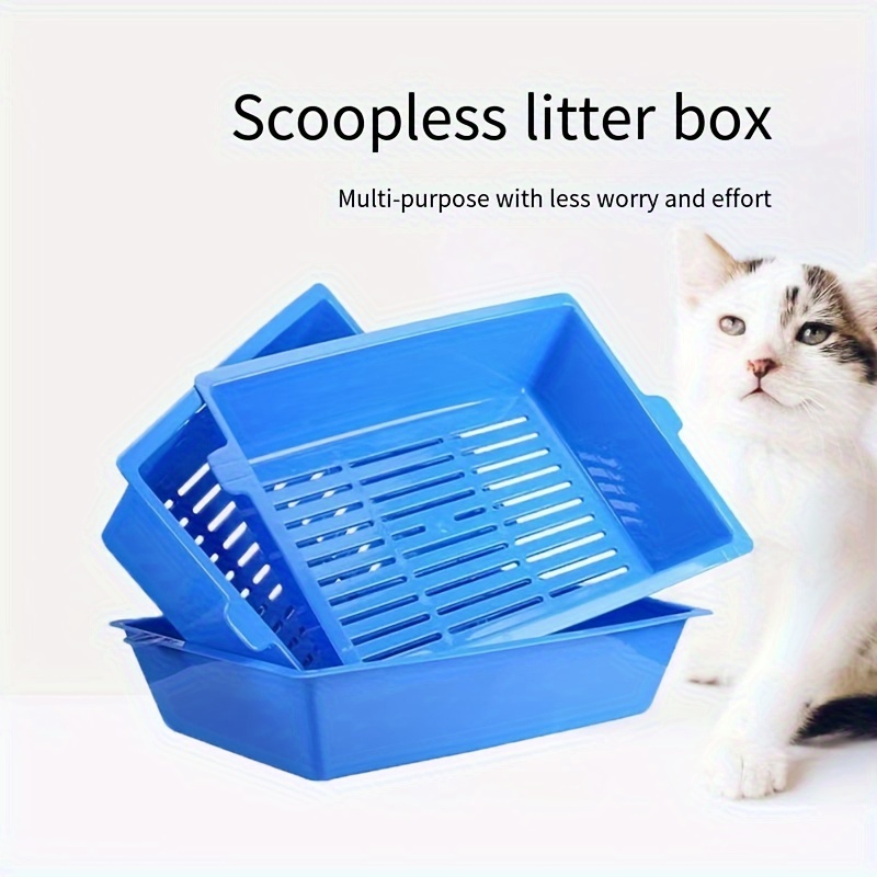 

3-in-1 Cat Litter Box With Triple Filter System - Easy Clean, Design For Separation