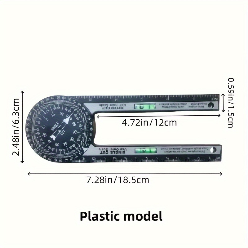E-shop 360-Grad drehbares Winkelmesswerkzeug, 360-Grad drehbarer Winkelmesser, ABS-Kunststoffmaterial, klappbares Design, hohe . Geeignet für ,