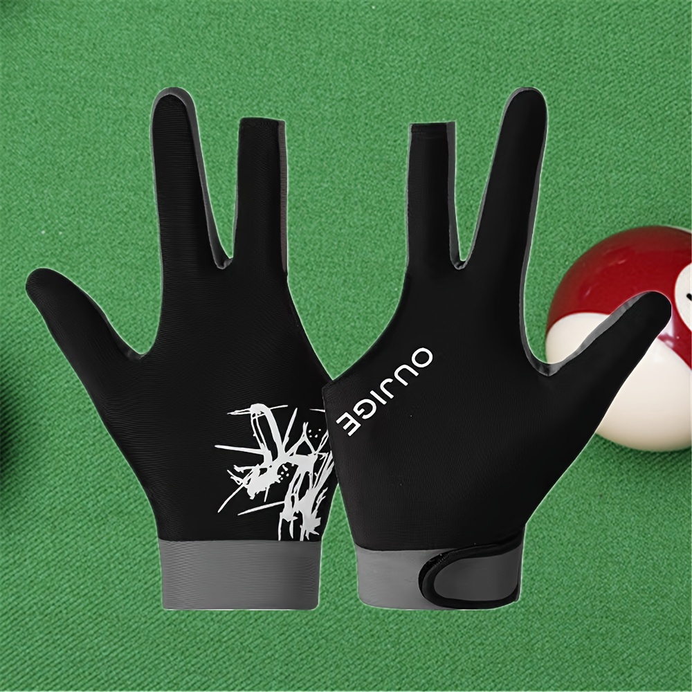 

1pc Left And Right Hand Snooker And Billiards Gloves For Men And Women, Highly Elastic And Breathable Anti-slip Pool Glove