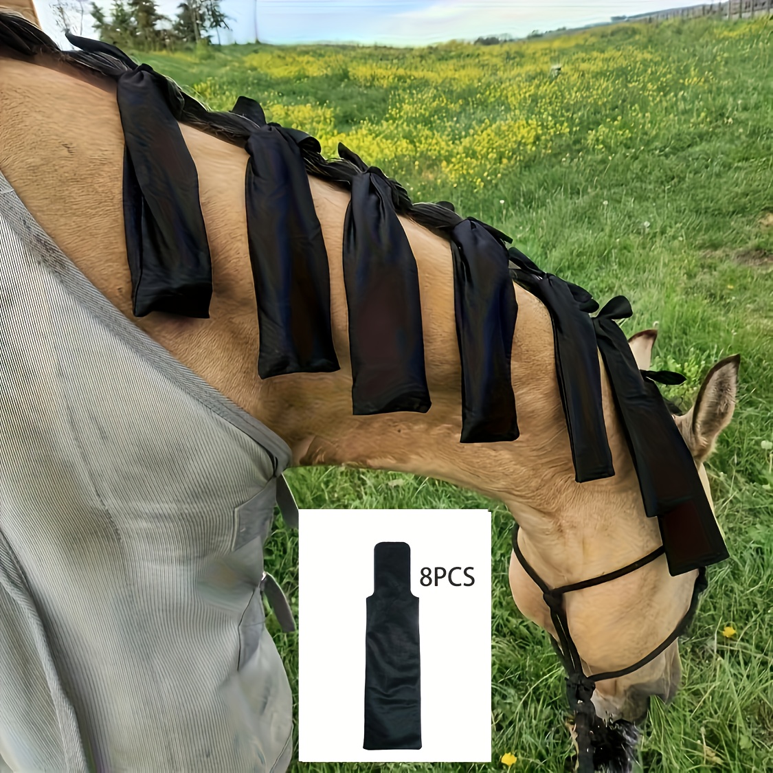 [8pcs] Protective Cover, Windproof Cover, Protects The Mane From Wind And Wear, Dirt-proof Cover