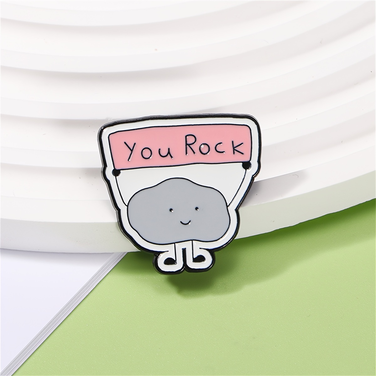 Cartoon Cute Stone Enamel Pin Decorative Brooch