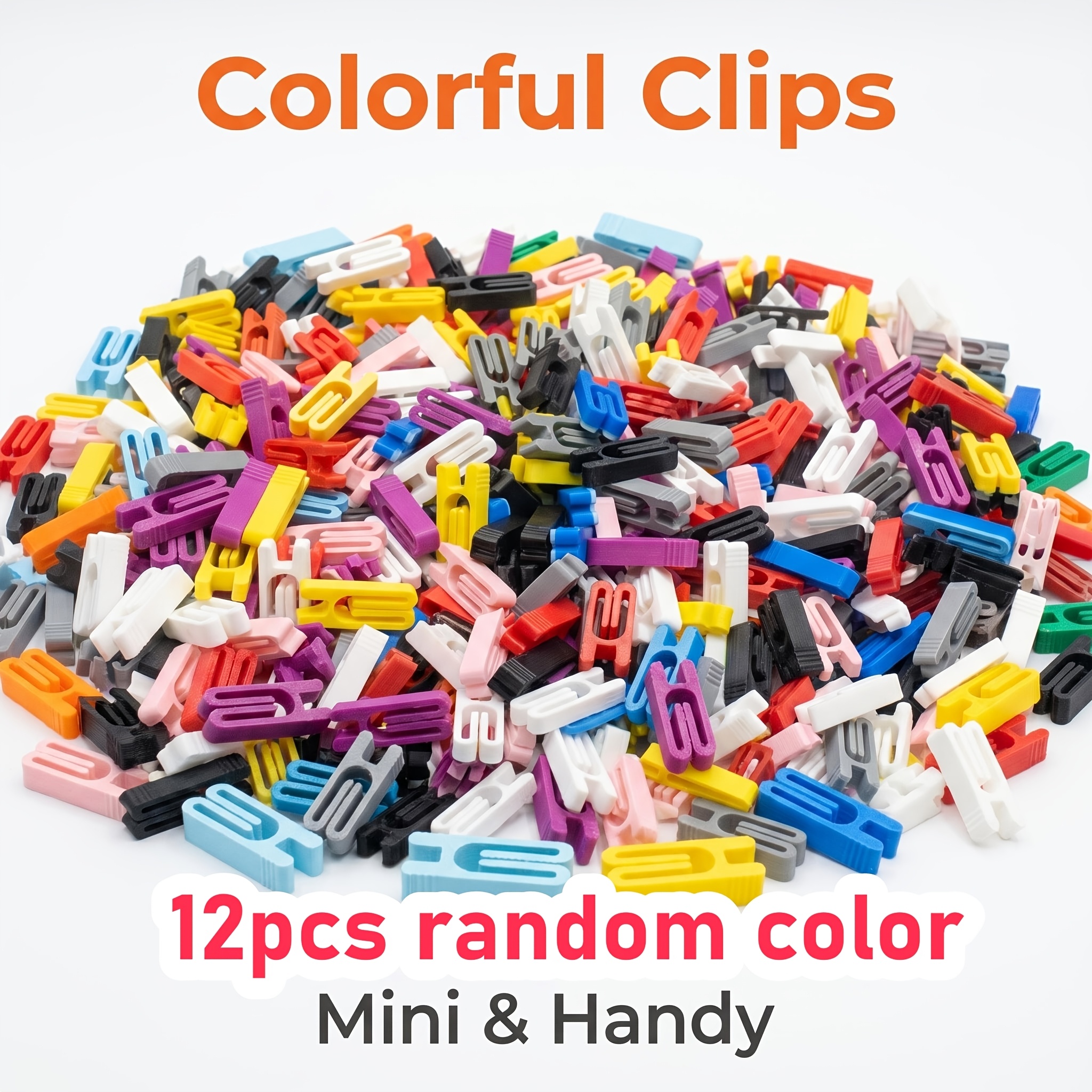 Random 12pcs Snack Bag Sealing Clips, Lightweight And Durable Food Bag Packaging Sealing Clips, Kitchen Gadgets