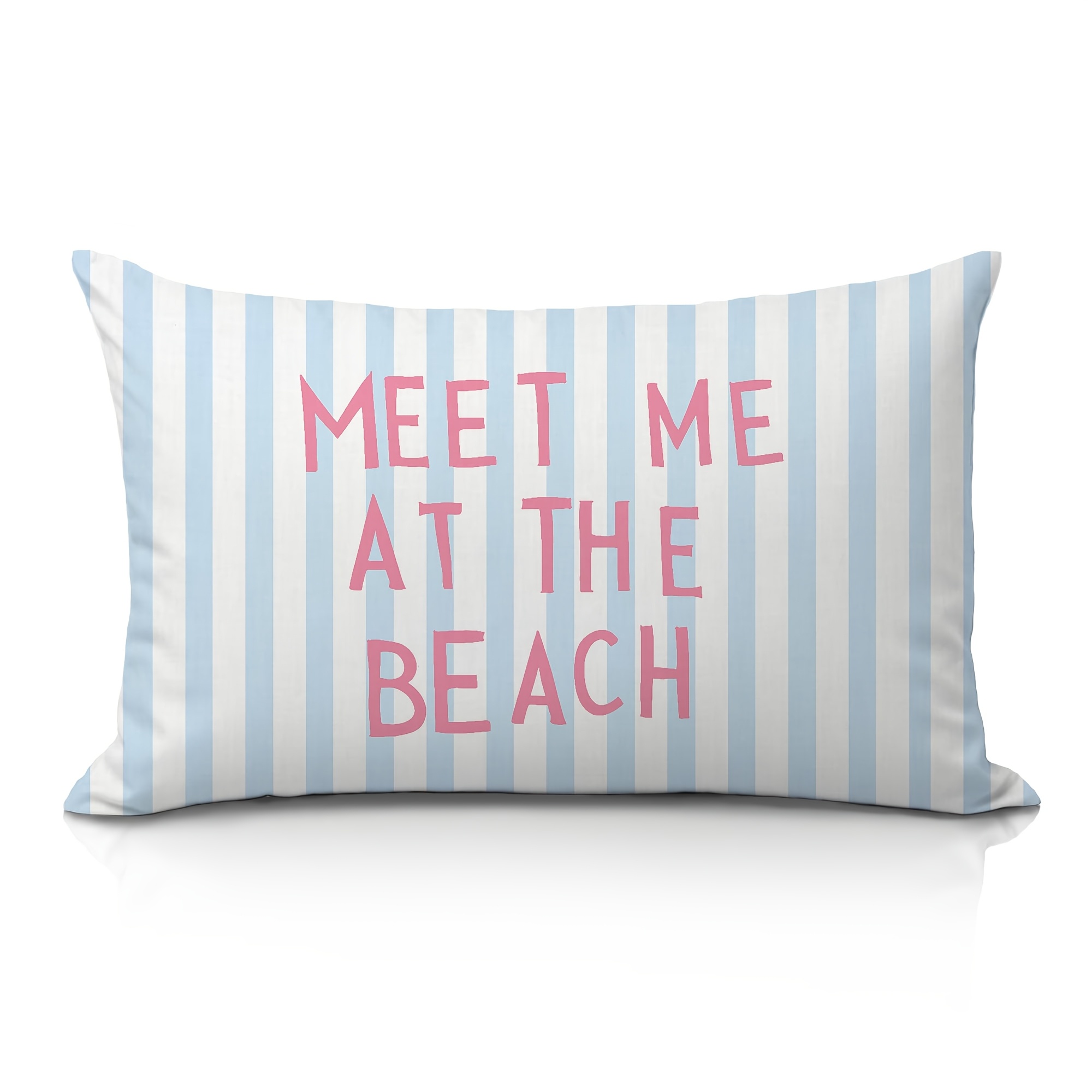 TEMU 1pc Coastal Beach Pillow Cover, Coastal Beachy Room Decor Aesthetic, Preppy Me Lumbar Pillow Covers Decorative (single Side, No Pillow Core)