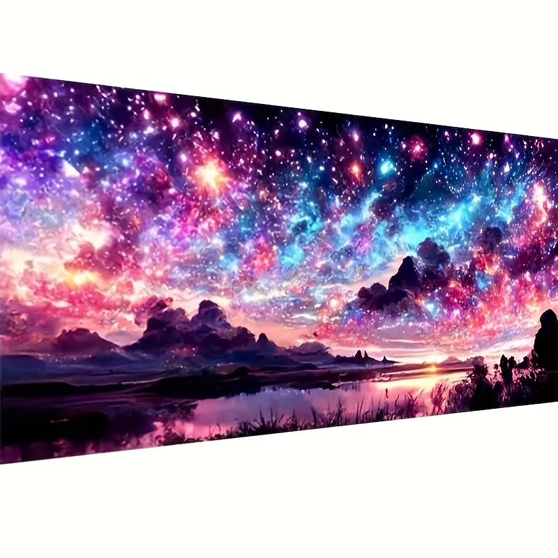 

Starry Night 5d Diy Diamond Painting Kit, Large 19.7x39.4" Rhinestone Art, Paint By Numbers Craft For Wall Decor, Diamond Art