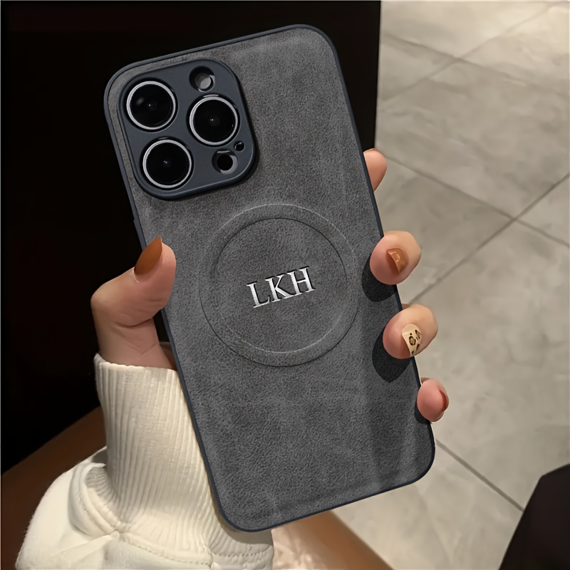 TEMU Phone Case: Personalized Customized Name Initials Letter Phone Case Compatible With Iphone 16 15 14 13 12 11 Pro Max Magnetic Support Wireless
