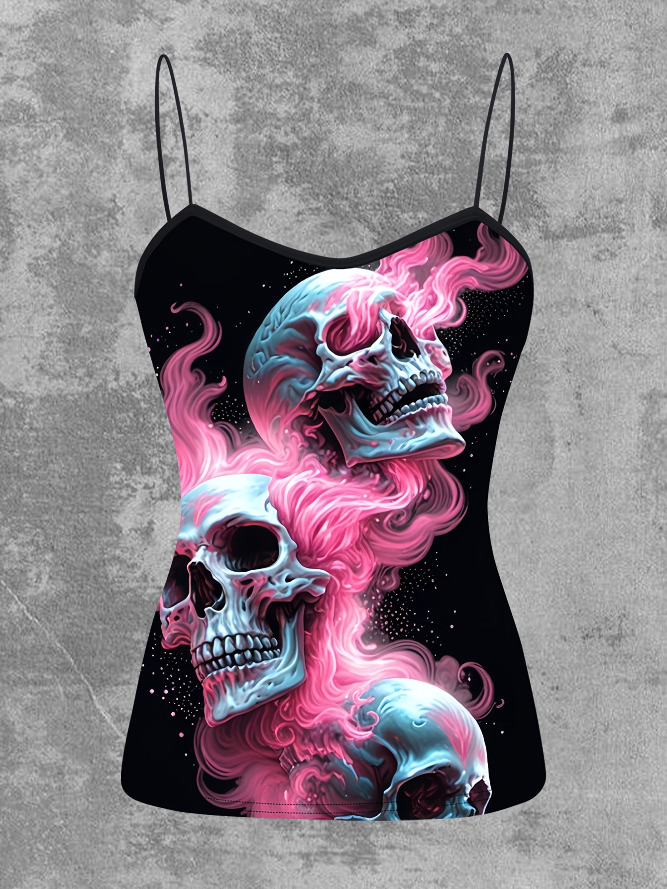 L.G.B. tank top　y2k　skull Goth Top Y2K Clothes Women's Tanks Emo Clothing Gothic Boho Tops