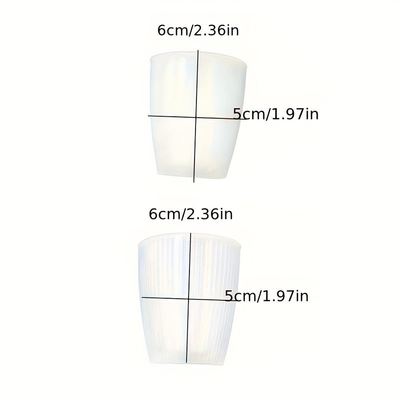 E-shop Silikonform 2 Stück Gestreiftes Glattes Mini-Blumenkörbchen Möbel Deko Tischdekoration Urlaubsgeschenk Harz Gips Bastelformen