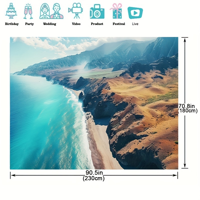 Hawaiian Background Na Pali Coast Kauai Island Hawaii Sunny - Temu