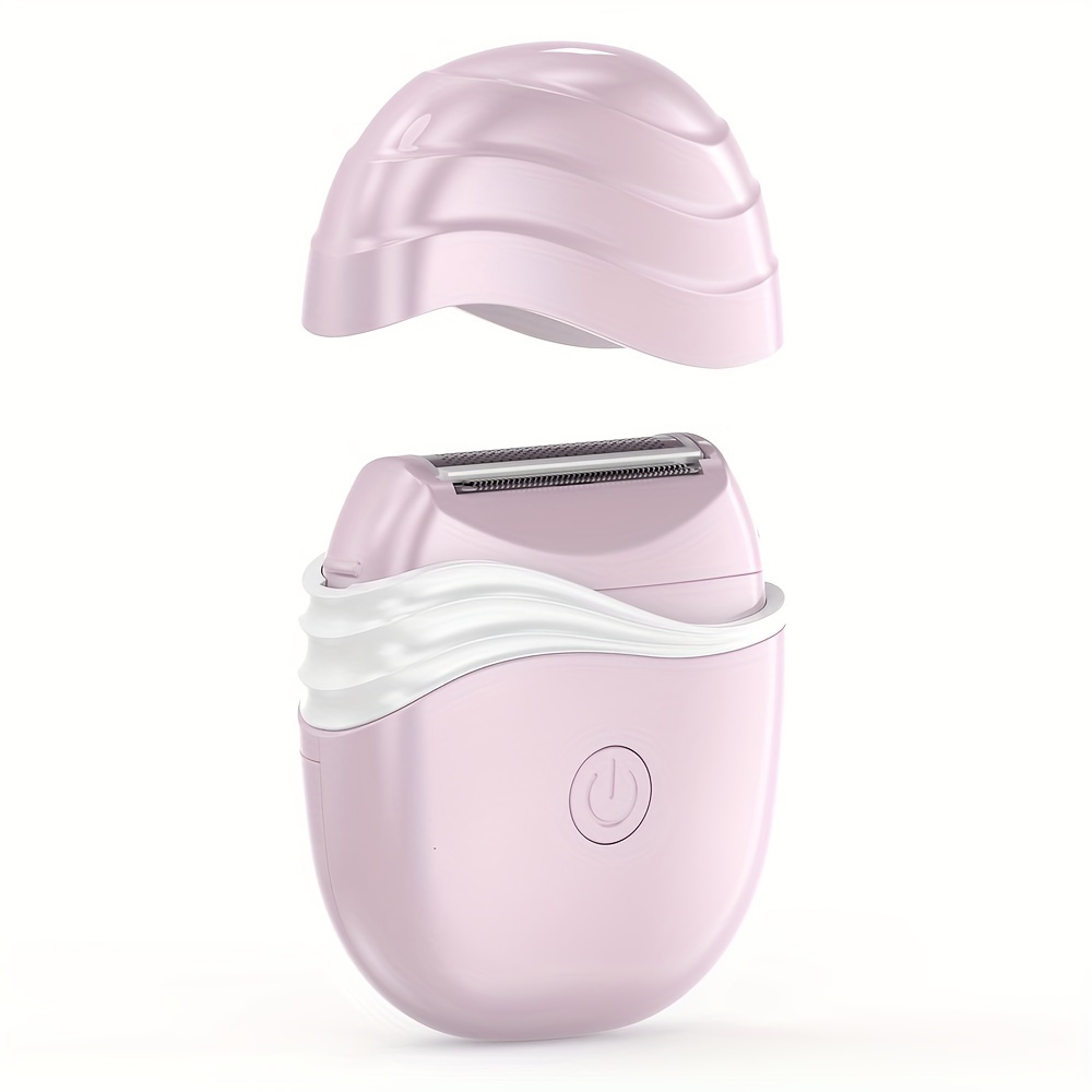 TEMU Women's Electric Shaver, Portable Trimmer For Bikini, Legs, And Underarms With Detachable Head, Hair Removal Device For Females, Cordless Razor For Legs, Underarms, And Face