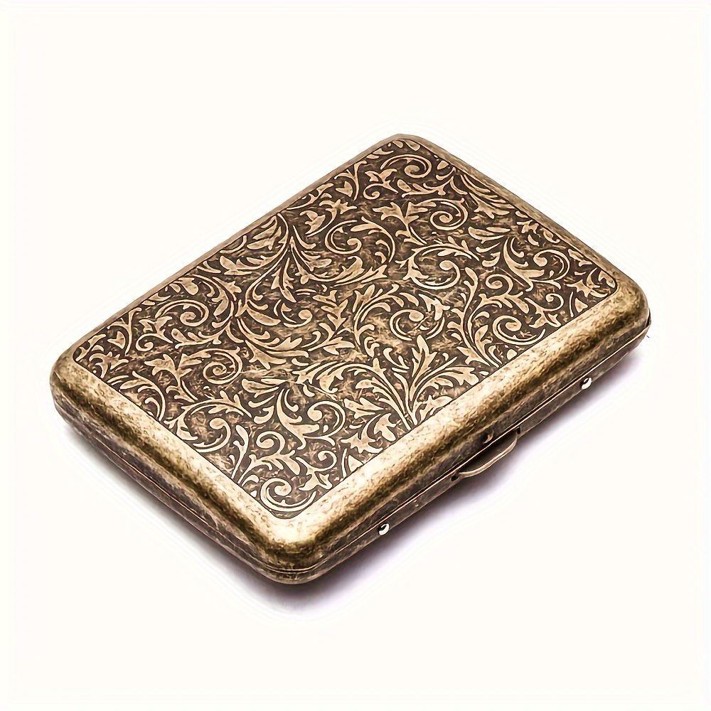 Vintage Metal Cigarette Case with Side Spring Clip Opening, Fits 20 Extra  Large Or 20 Regular Size Cigarettes