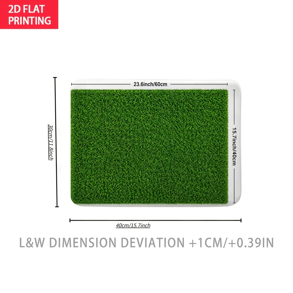 TEMU 2d Flat 1pc Artificial Grass Flannel Antislip Doormat, Soft And Cozy For , Versatile And Visually Appealing Atmosphere, For Indoor Outdoor Use,