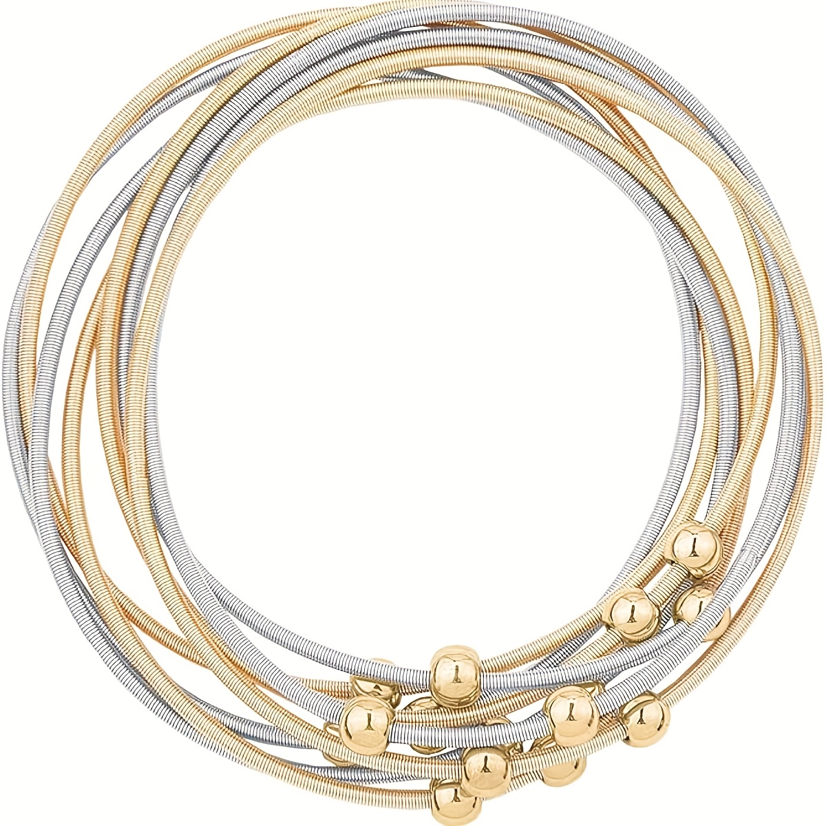TEMU 8pcs/set Guitar String Bracelet-multi Strand Stackable Stretch Bracelets For Women-bohemian Boho Bracelets-music Lovers Fashion-multi Statement