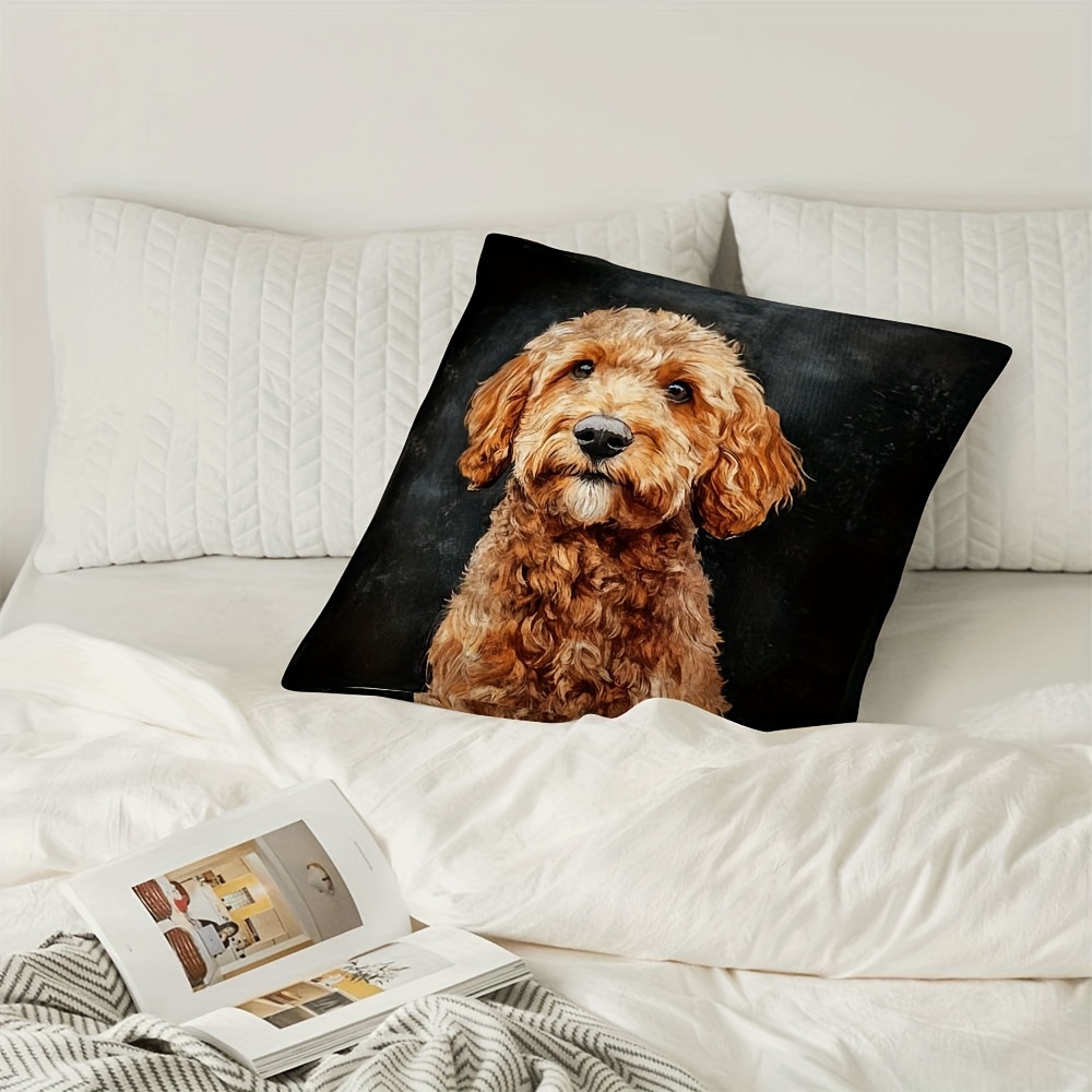 goldendoodle double sided throw pillow cover contemporary Temu