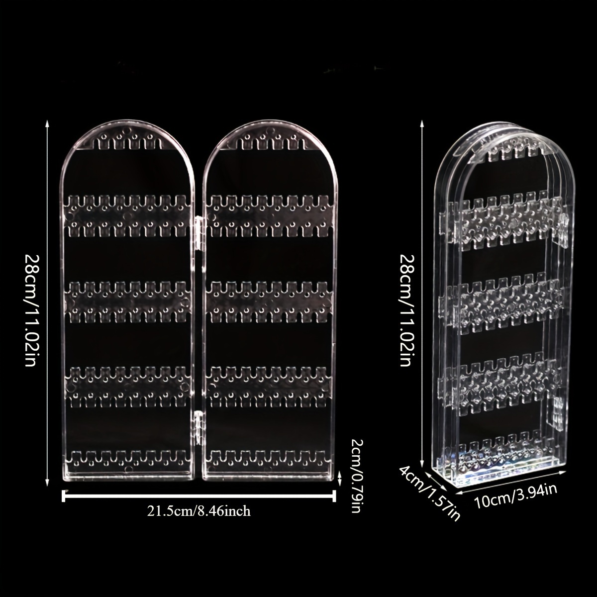240 hole clear acrylic earring display stand large capacity oval jewelry organizer with durable plastic construction freestanding floor model for retail stores boutiques small business jewelry storage jewelry display for selling jewelry Product details 5