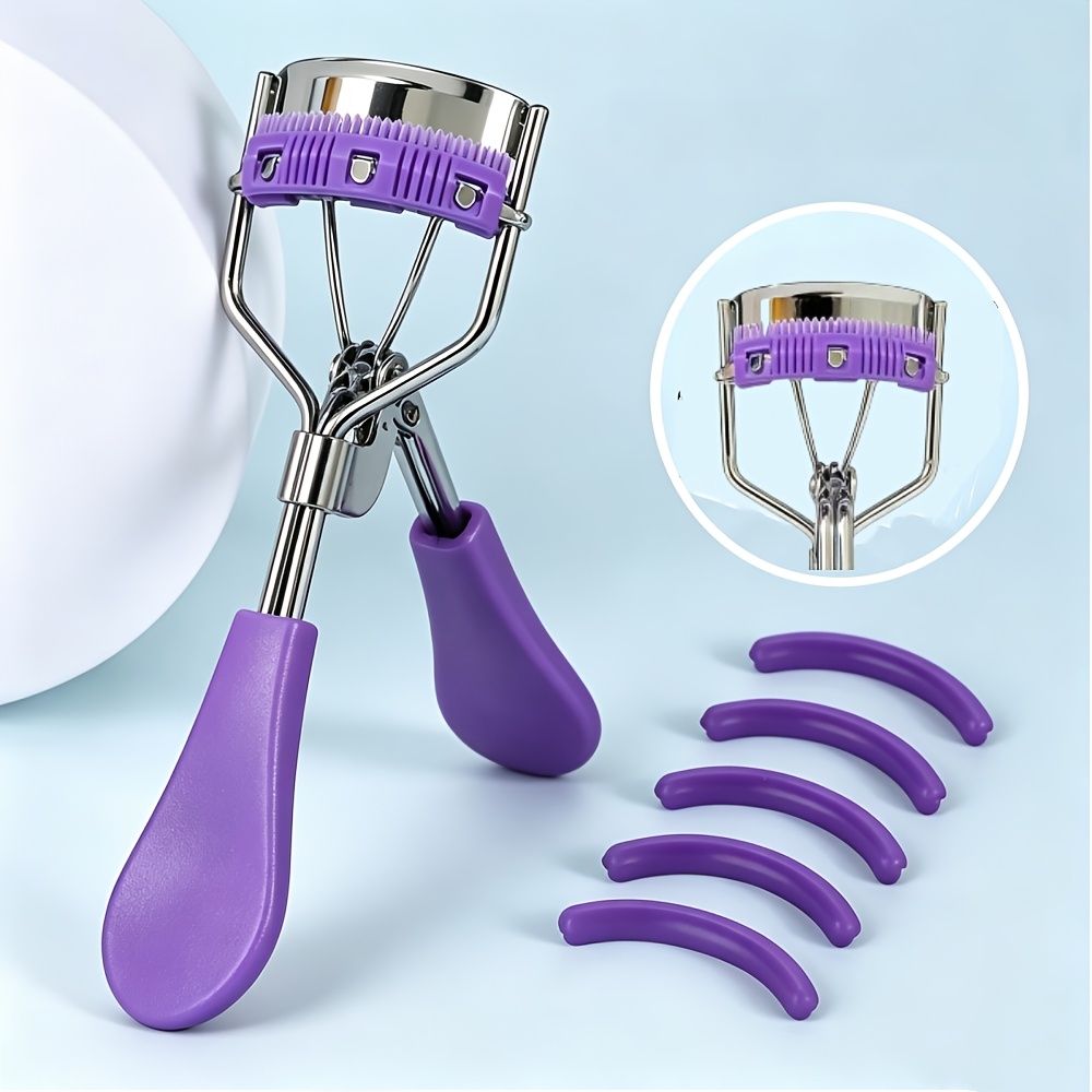 TEMU Rizador de Pestañas Portátil - con Peine y Tiras Reemplazables, las Pestañas, Diseño Ergonómico, Adecuado para Todas las Formas de Ojos, para y