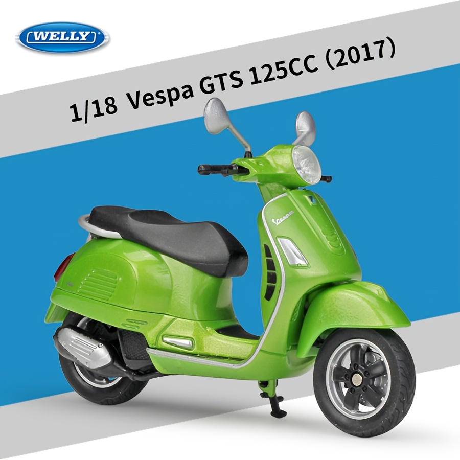 TEMU WELLY 1:18 2017 125CC Modèle de moto de simulation en alliage avec base