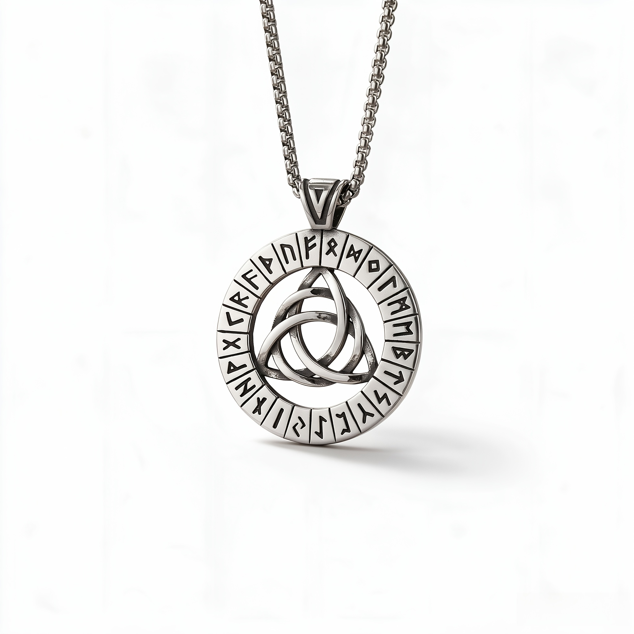 TEMU 1pc Collier avec Pendentif Rond Nœud Vintage, Bijou Géométrique Creux avec Chaîne de Câble, Convient aux Hommes et aux Femmes pour Moteuriste,