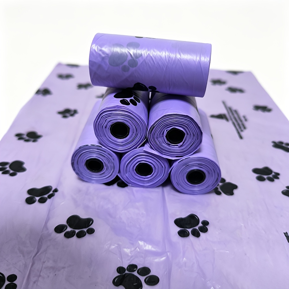lavender scented dog bags roll heavy duty tear resistant leakproof suitable for small large dogs thick odor masking waste bags with lavender scent tear resistant for   for immediate use and disposal Product details 3