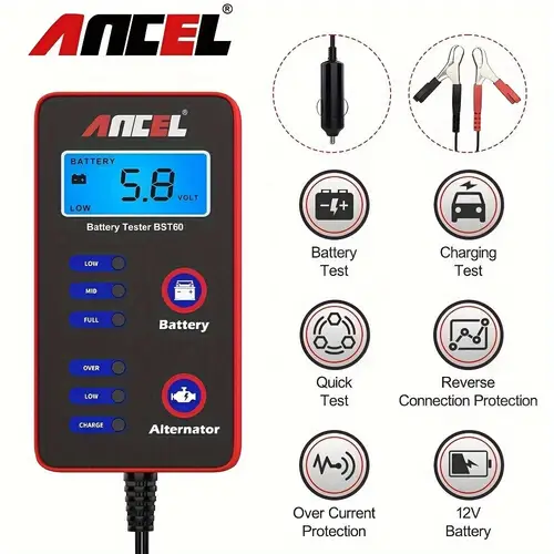 car battery tester 12v detect auto battery analyzer car battery tool pk kw208
