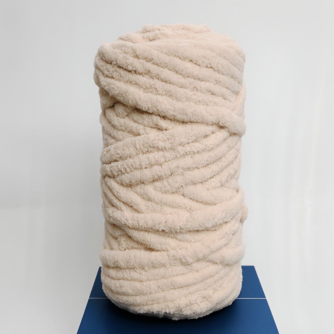TEMU Fil Chenille Épais, 18oz/1.1lb Fil Tubulaire Super Volumineux et Épais, et pour à et Crochet pour Débutants, Couverture DIY, Panier pour Animal