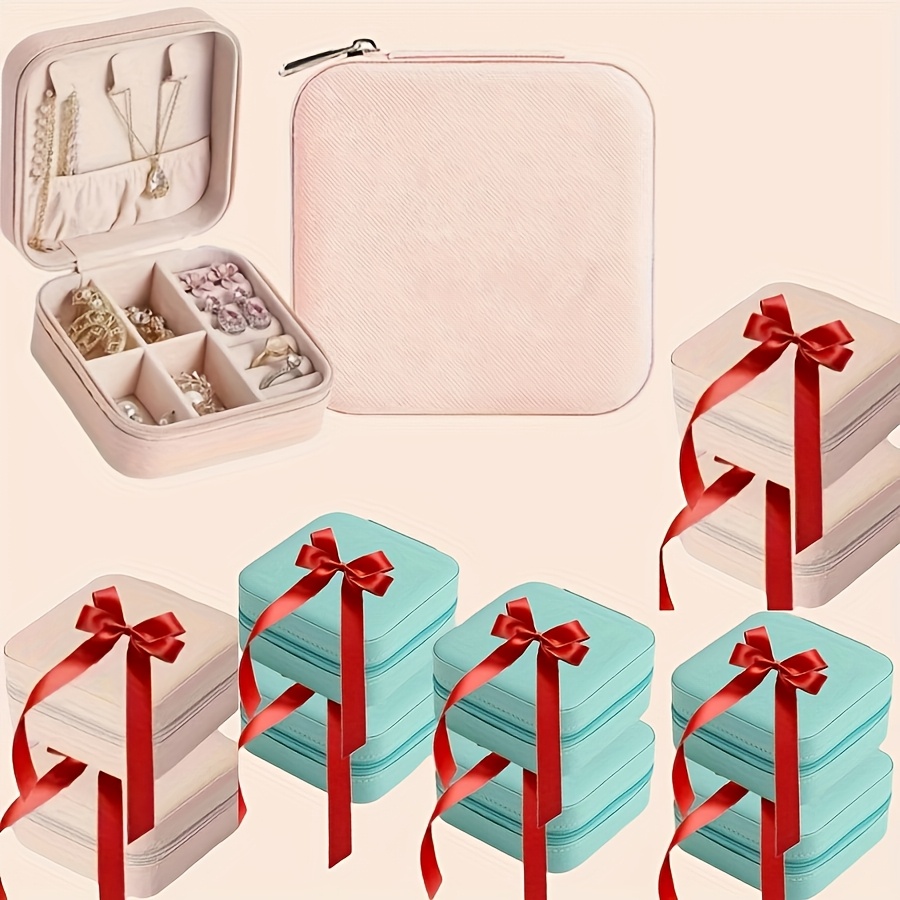 12pc Customizable Mini Travel Jewelry Box and Storage Set for Rings and Earrings