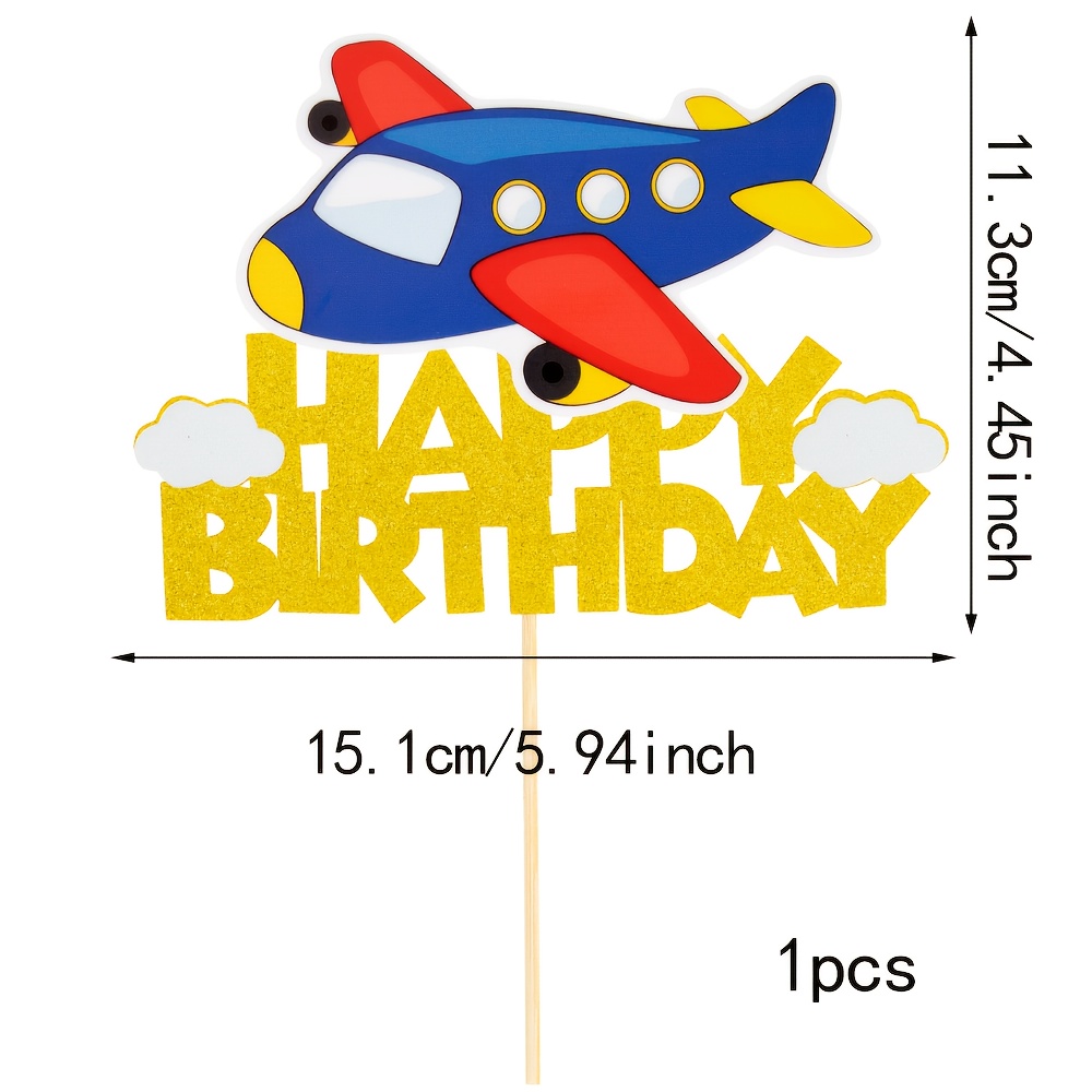Happy Birthday Cake Decorations, Airplane Cake Toppers, Cake Decorations, Birthday Cake Decor For Christmas,newyear,valentine,party Events